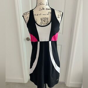 Bolle Black and Pink Colorblock tennis Dress